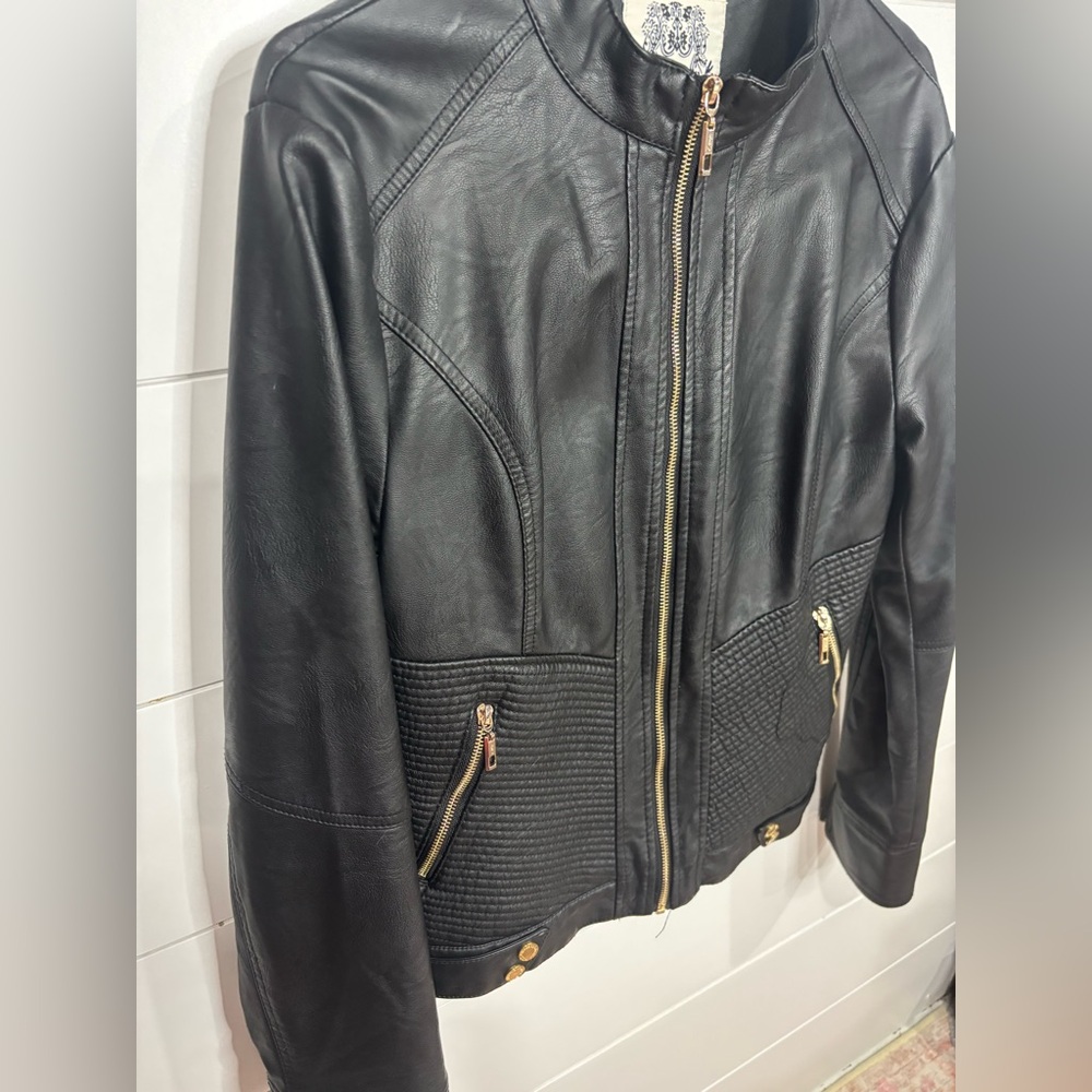 Black faux Leather Jacket